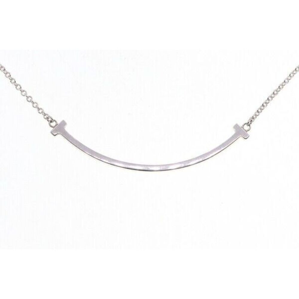 Tiffany T Smile Pendant Necklace Sterling Silver Accessories CO